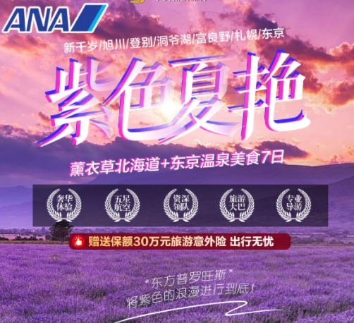 青岛到日本旅游推荐北海道东京全日空双飞六日游推荐